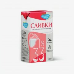 Сливки ультрапастеризованные Чудское озеро 33% 1 л 