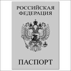 Топпер декоративный акриловый "Паспорт" Серебро 9х5,5 см 36378